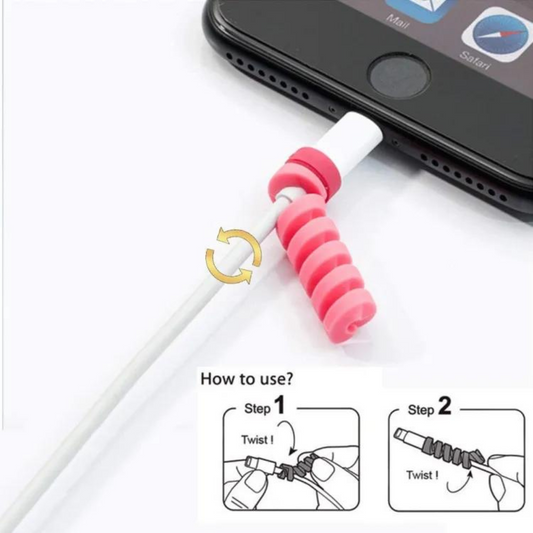 Spiral Silicone Cable Protector 4 PCS Set - Gadget Savor