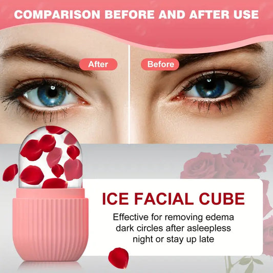 Silicone Ice Roller-Perfect for daily facial, Face Care Skincare tool for glowing Skin and Redness relief - Gadget Savor