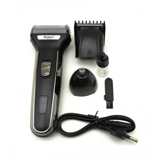 KEMEI KM-6332 3 In 1 Rechargeable Electric Shaver & Trimmer