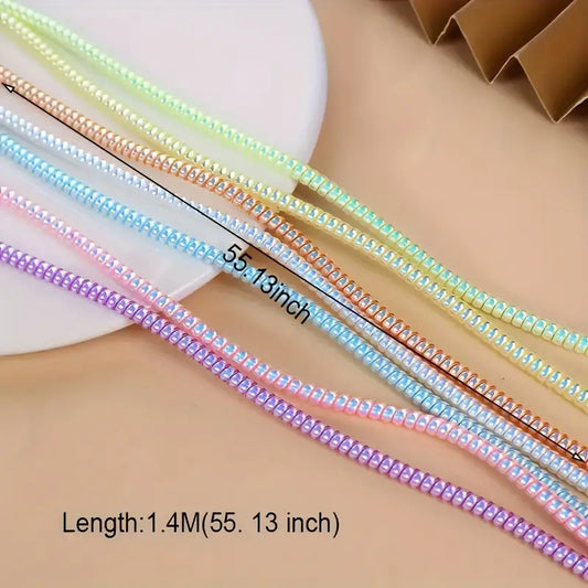 1-PCS 1.4MTR Laser Color USB Charging Cable Protector, Anti Break Spring Protection Rope Suitable For Wire Rope Headphone Winding Device - Gadget Savor